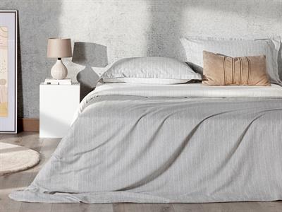 Gentle СПАЛНО БЕЛЬО КОМПЛЕ Двоен Pinstripe Twill 200x220 cm Gray