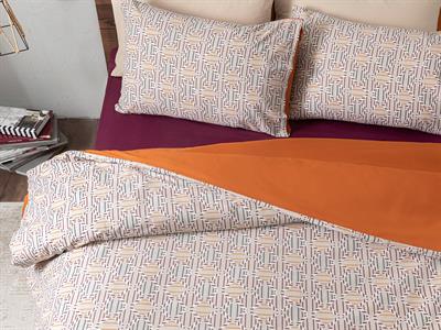 Geo Trellis СПАЛНО БЕЛЬО КОМПЛЕ За един човек Памучен 160x220 cm Beige