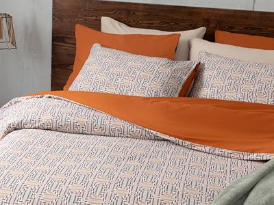 Geo Trellis СПАЛНО БЕЛЬО КОМПЛЕ За един човек Памучен 160x220 cm Beige