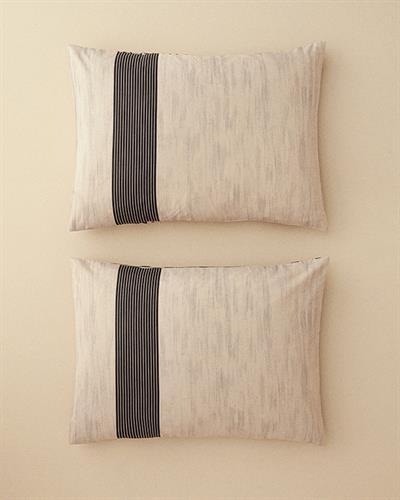 Geodesic Калъфка За Възглавница 2 бр. Мек памук с дигитална щампа 50x70 см Антрацит - Зелен