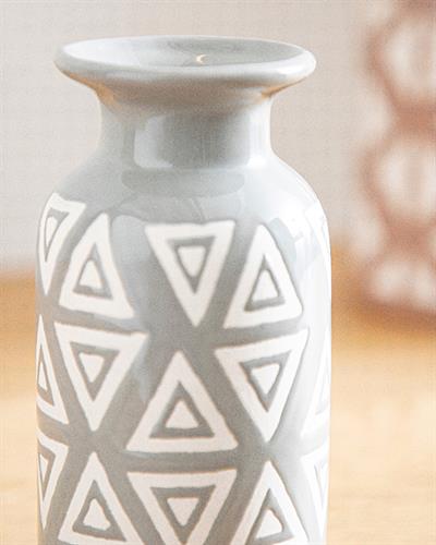 Geometrical Ваза 7.5x7.5x15 см Сив