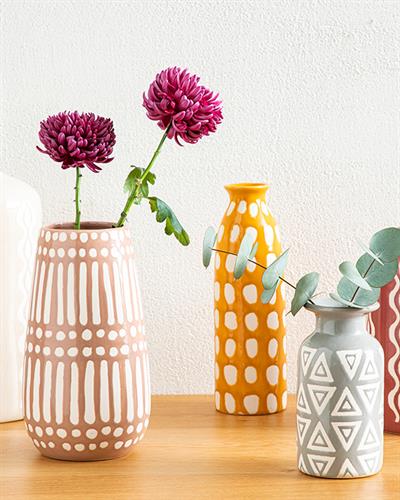 Geometrical Ваза 7.5x7.5x15 см Сив