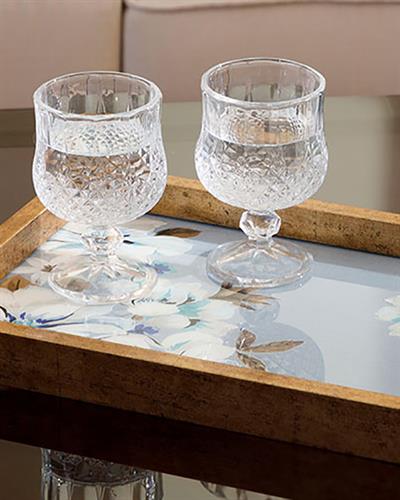 Georgia Декоративна Табла Стъкло, Синьо, 22 X 37 Cm