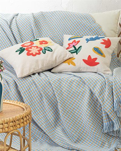 Gia Покривка За Кресло Жълто-Синьо, 170 X 180