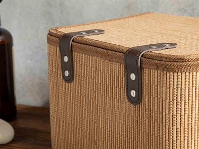 Gina Кутия За Съхранение Бамбук, Светлокафяво., 28 X 20 X 18 Cm