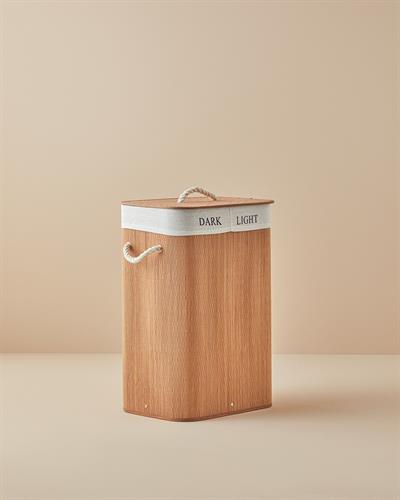 Gina Кош За Пране Бамбук, Светлокафяво., 40 X 30 X 60 Cm