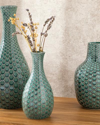 Gina Ваза 13x13x30,8 см Зелен