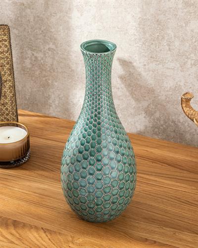 Gina Ваза 13x13x30,8 см Зелен