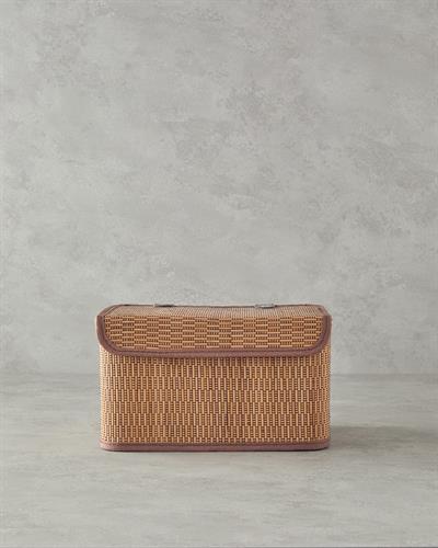 Gina Кутия За Съхранение Бамбук, Кафяво, 28 X 20 X 18 Cm