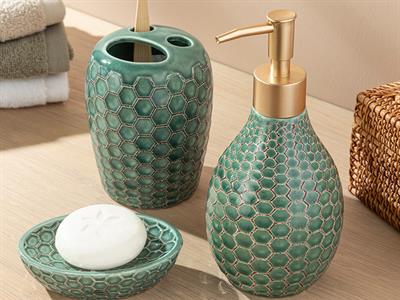 Gina КОМПЛЕКТ ЗА БАНЯ 3 бр. 10,8x7,2x3 cm Green