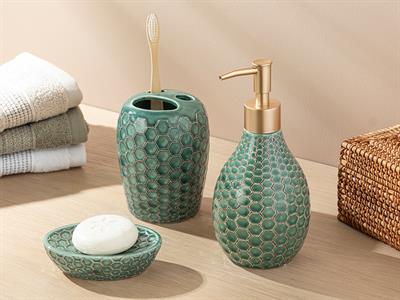 Gina КОМПЛЕКТ ЗА БАНЯ 3 бр. 10,8x7,2x3 cm Green