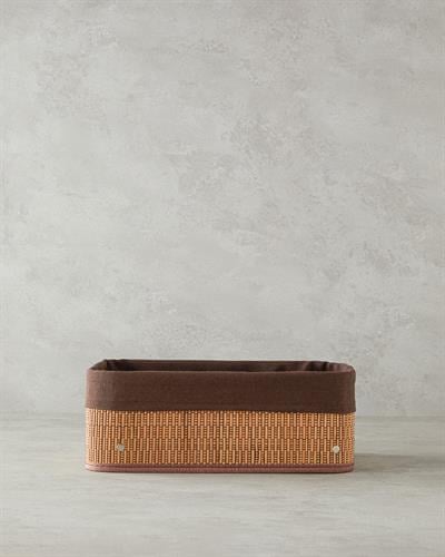 Gina Кошница Бамбук 32x22x12 см Тъмнокафяв