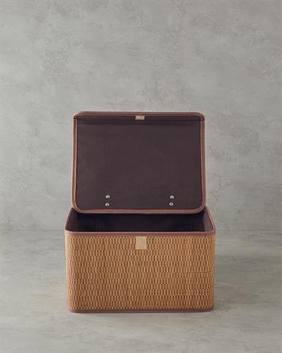 Gina Кутия За Съхранение Бамбук, Кафяво, 33 X 23 X 20 Cm