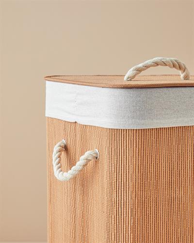 Gina Кош За Пране Бамбук 35x35x60 cm Светлокафяв