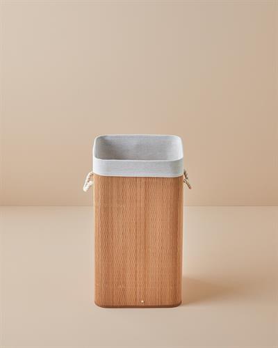 Gina Кош За Пране Бамбук 35x35x60 cm Светлокафяв