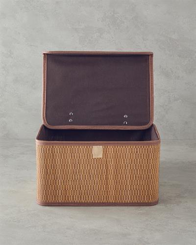 Gina Кутия За Съхранение Бамбук, Кафяво, 36 X 27 X 22 Cm