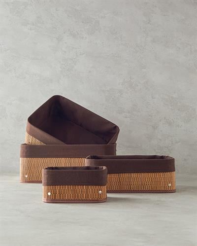 Gina Кошница Бамбук 36x26x14 cm Тъмнокафяв