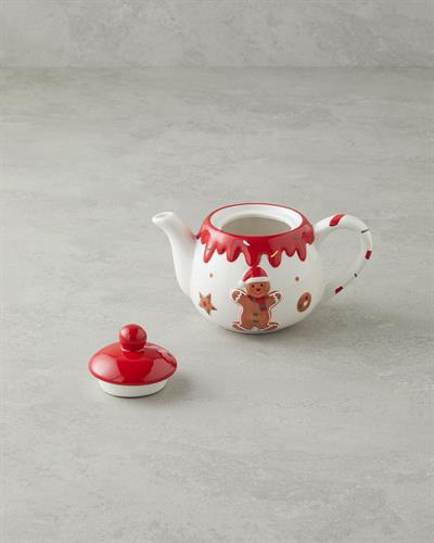 Чайник Стъкло 490 мл Бял - Червен