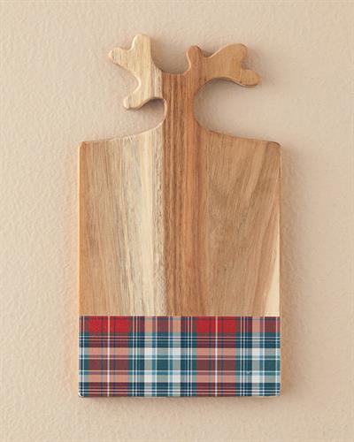 Gingham Дъска За Предястия Дървен 33 см Кафяв