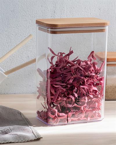 Gingko Biloba Съд За Съхранение С капак Дървен 2 л Прозрачен