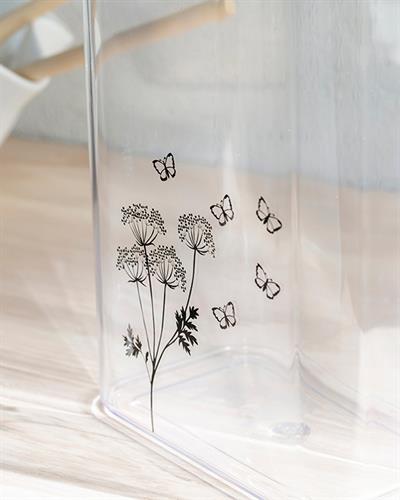 Gingko Biloba Съд За Съхранение С капак Дървен 2 л Прозрачен