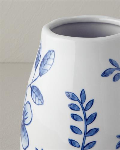 Ginny Ваза 13 см Бял - Син