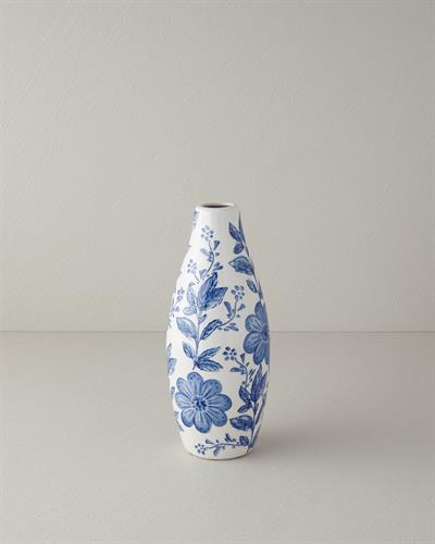 Ginny Ваза 34 см Бял - Син