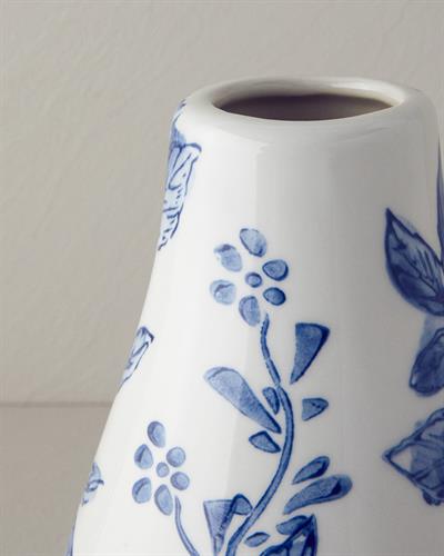 Ginny Ваза 34 см Бял - Син