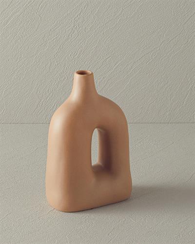 Gionna Ваза Каменна керамика 12,5x7x18,5 см Кремав