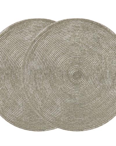 Glam Подложки За Хранене 2 бр. Полиестер 38 см Златен