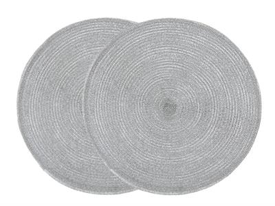 Glam АМЕРИКАНЗКИ СЕРВИЗ 2 комплекта Полиестер 38 cm Silver