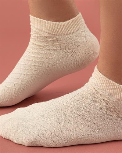 Glam Чорапи До Глезена Дамски, Бежово, 36-40