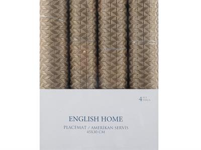 Glam АМЕРИКАНЗКИ СЕРВИЗ 4 броя ПВЦ 45x30 cm Златисто