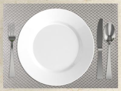 Glam АМЕРИКАНЗКИ СЕРВИЗ 4 броя ПВЦ 45x30 cm Silver