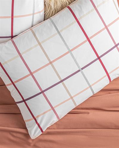 Glam Check Калъфка За Възглавница 2 бр. Памучен 50x70 см Розов