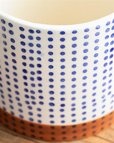 Glam Dots Саксия Синьо, 15X15X13.2 Cm