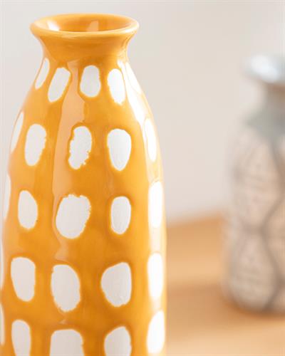 Glam Dots Ваза 7.3x7.3x23 см Оранжев