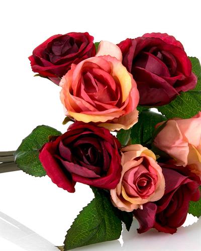Glam Rose Изкуствено Цвете 28 см Червен - Розов