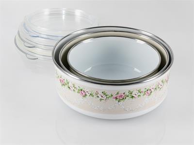 Glam Rose КУТИЯ ЗА СЪХРАНЕНИЕ 3 бр. Емайлиран 14 - 16 - 18 cm Colorful.