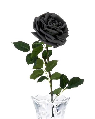 Glam Rose Изкуствено Цвете 75 см Тъмносив