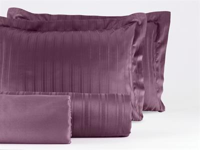 Glam Stripe СПАЛНО БЕЛЬО КОМПЛЕ Двоен Памучен сатен на райета 200x220 cm Damson