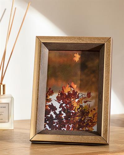 Glamour Рамка 10x15 см Кафяв - Златен