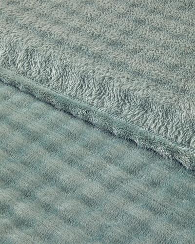 Glance Одеяло Единичен Супер мек с балончета 150x200 см Светла резеда