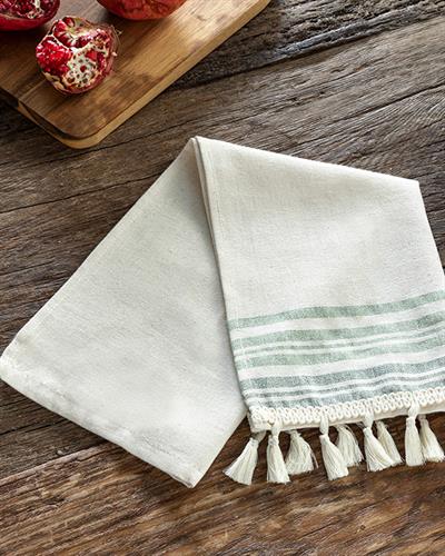 Gland Кърпа За Сушене С пискюли Памук 30x50 см Зелен