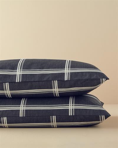 Glen Check Калъфка За Възглавница 2 бр. Лесно за гладене 50x70 см Антрацит