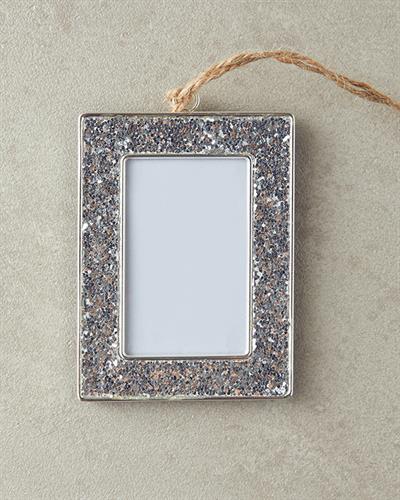 Glitter Висящ Аксесоар С рамка 5x8 см Сребърен.