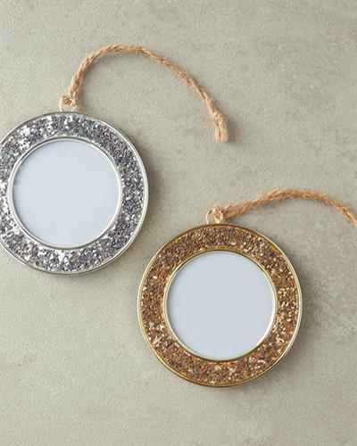 Glitter Висящ Аксесоар С рамка 6x6 см Златен