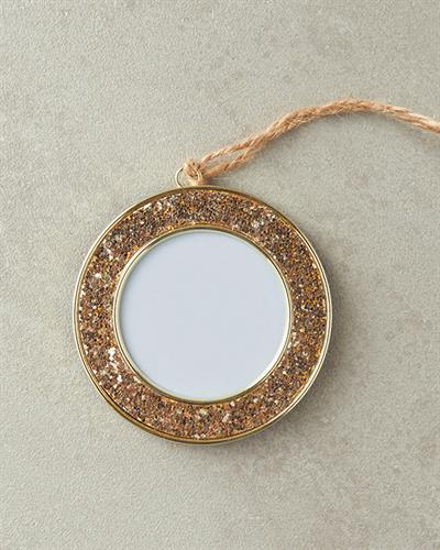 Glitter Висящ Аксесоар С рамка 6x6 см Златен
