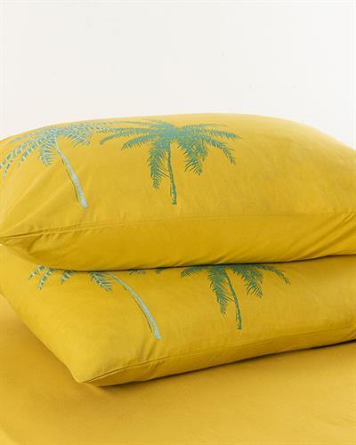 Glitter Palm Калъфка За Възглавница 2 бр. Памучен 50x70 см Киви зелено