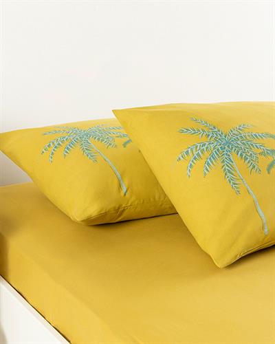 Glitter Palm Калъфка За Възглавница 2 бр. Памучен 50x70 см Киви зелено